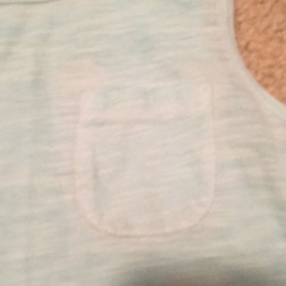 Blue tank top with pocket - Picture 2 of 2